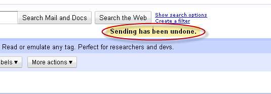 Gmail Message Sending Has Been Undone