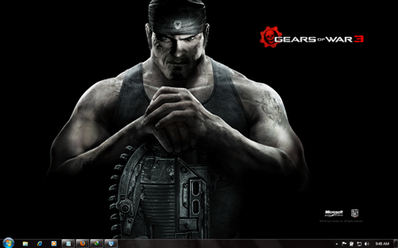 gears of war 3 gears of war 3 windows7 theme