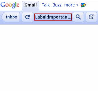 Gmail Priority Inbox in Mobile Browser