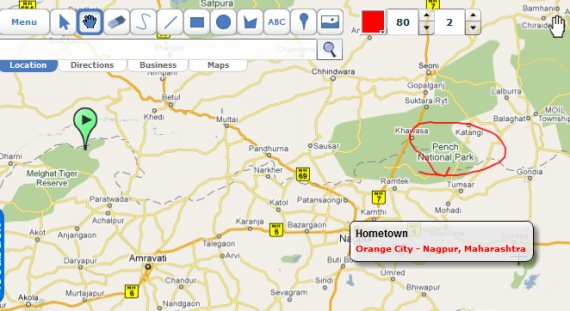 Draw Write mark on Google Maps