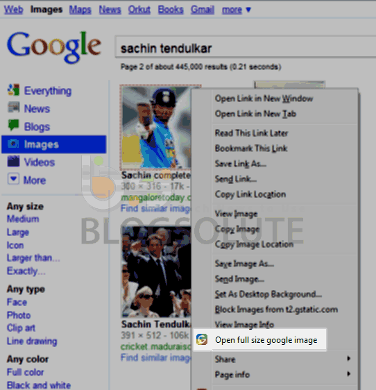 open full size google image