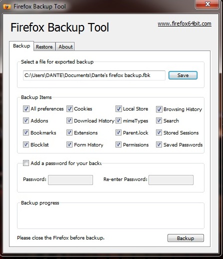 mozilla backup mozilla backup