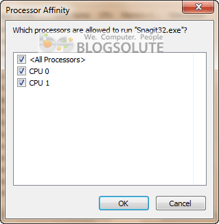 Windows 7 Processor Affinity CPU Core Windows 7 Processor Affinity CPU Core